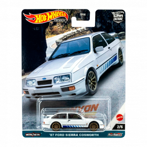 Машинка Premium Hot Wheels '87 Ford Sierra Cosworth Canyon Warriors 1:64 HKC54 White - Retromagaz