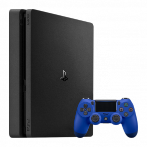 Консоль Sony PlayStation 4 Slim 500GB Black Б/У Хороший + Геймпад Бездротовий Sony PlayStation 4 DualShock 4 Version 2 Blue Б/У Хороший