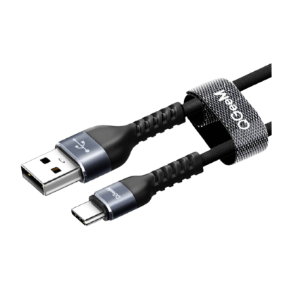 Кабель QGeeM USB 3.0 - USB Type-C Black 2m - Retromagaz