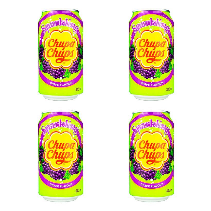 Набір Напій 4шт Chupa Chups Grape Flavour 345ml - Retromagaz