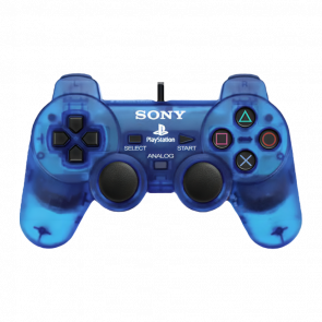Геймпад Дротовий Sony PlayStation 1 SCPH-1200 DualShock Ocean Island Blue 2m Б/У - Retromagaz