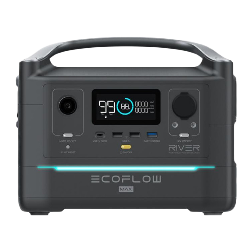 Зарядное Устройство EcoFlow RIVER Max Black 576 Wh 600 W - Retromagaz