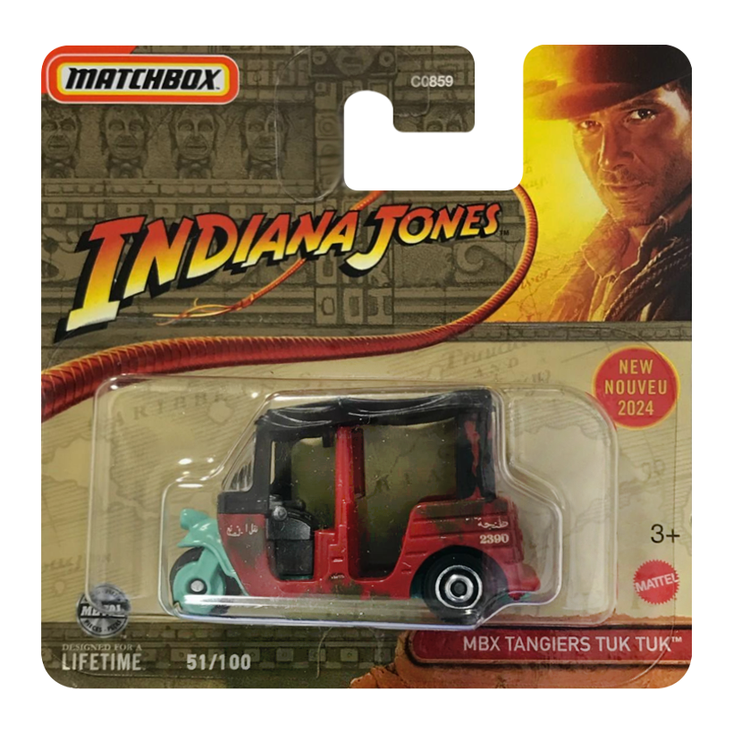 Машинка Велике Місто Matchbox Tangiers Tuk Tuk Indiana Jones Road Trip 1:64 HVL03/HVN31 Red - Retromagaz