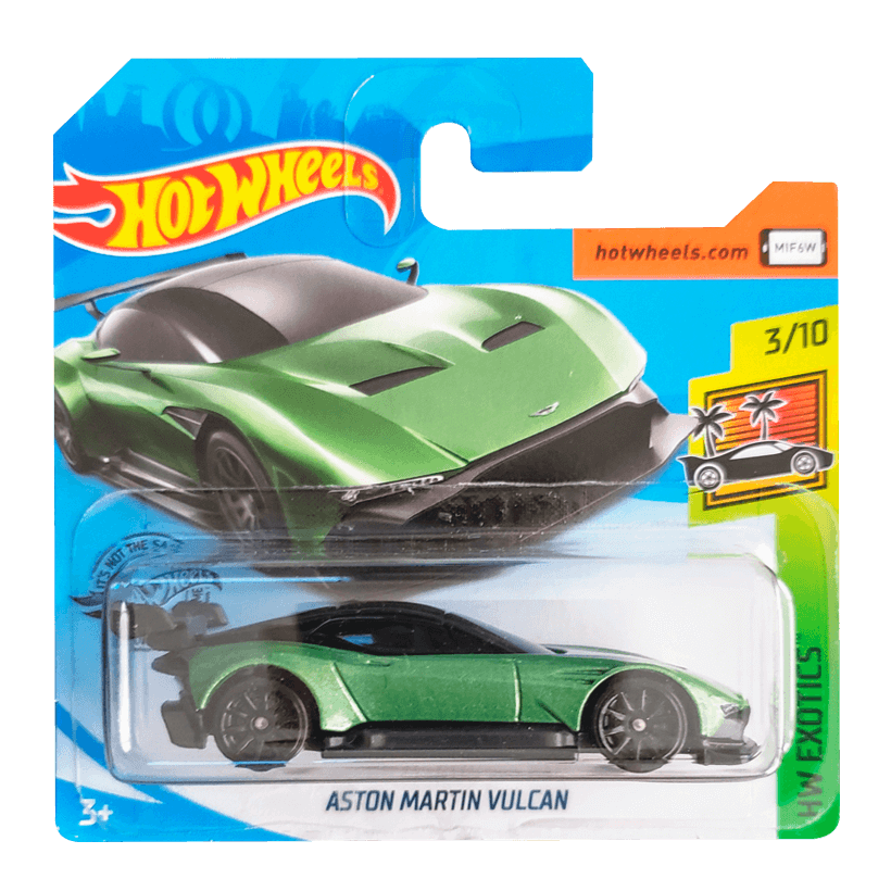 Машинка Базова Hot Wheels Aston Martin Vulcan Exotics 1:64 FYB45 Green - Retromagaz