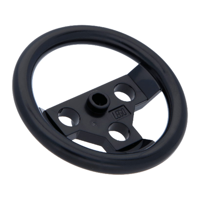 Technic Lego Система Кермування Wheel Large 2741 4125213 Black Б/У - Retromagaz