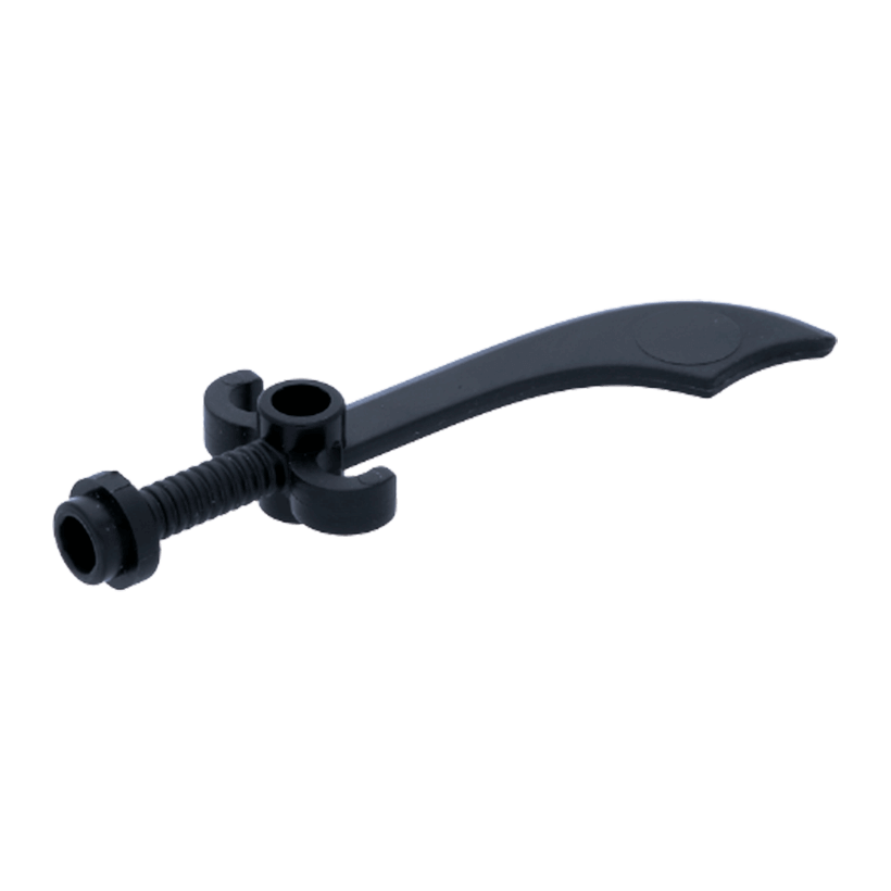 Оружие 4шт Lego Меч Scimitar 43887 4656377 Black Б/У - Retromagaz