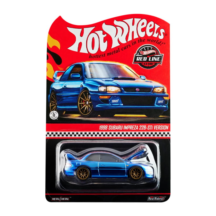 Машинка Premium Hot Wheels 1998 Subaru Impreza 22B STi-Version Red Line Club RLC 1:64 JCP09 Blue - Retromagaz