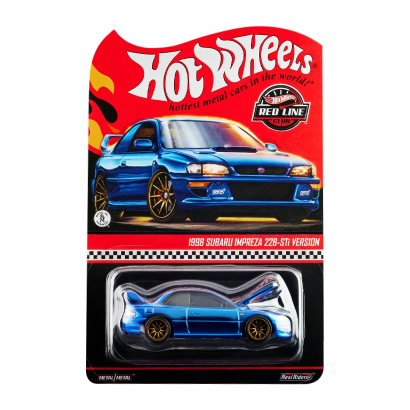 Машинка Premium Hot Wheels 1998 Subaru Impreza 22B STi-Version Red Line Club RLC 1:64 JCP09 Blue - Retromagaz