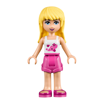 Фигурка Lego Stephanie Dark Pink Shorts Friends Girl frnd102 1 Б/У - Retromagaz