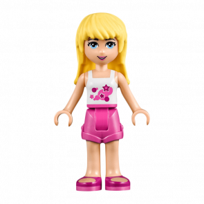 Фигурка Lego Stephanie Dark Pink Shorts Friends Girl frnd102 1 Б/У