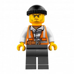 Фигурка Lego 973pb2605 Crook Orange Vest City Police cty0779 Б/У