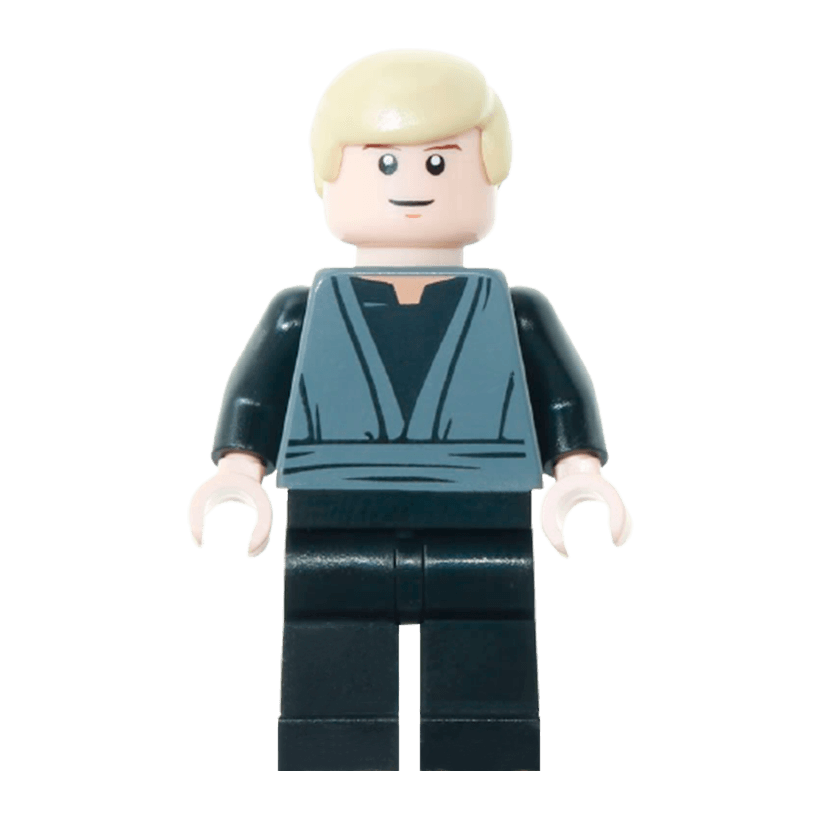 Фігурка Lego Джедай Luke Skywalker Dark Bluish Grey Robe Star Wars sw0395 Б/У - Retromagaz