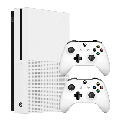 Набір Консоль Microsoft Xbox One S 500GB White Б/У  + Геймпад Бездротовий Version 2 2шт - Retromagaz