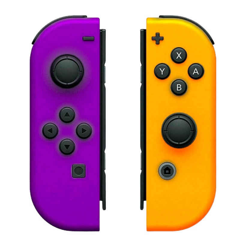Контролери Бездротовий Nintendo Switch Joy-Con Neon Purple Neon Orange Б/У - Retromagaz