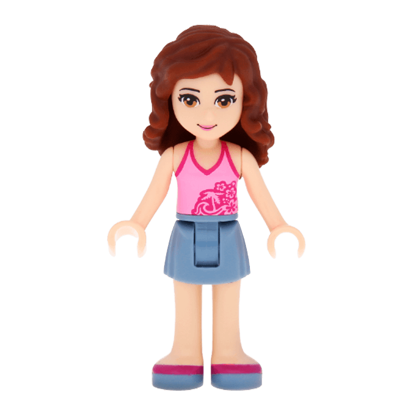 Фігурка Lego Girl Olivia Sand Blue Skirt Friends frnd079 Б/У - Retromagaz