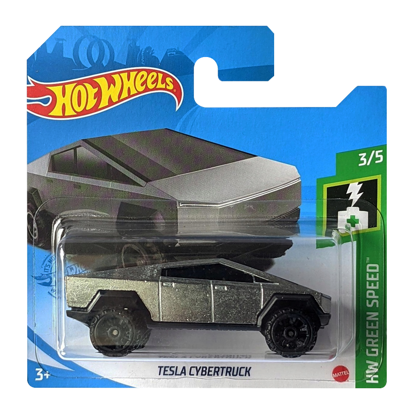 Машинка Базова Hot Wheels Tesla Cybertruck Green Speed 1:64 GTB22 Silver - Retromagaz