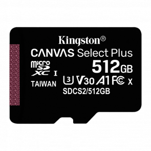 Карта Пам'яті Kingston Canvas Select Plus UHS-I U3 V30 A1 512GB - Retromagaz