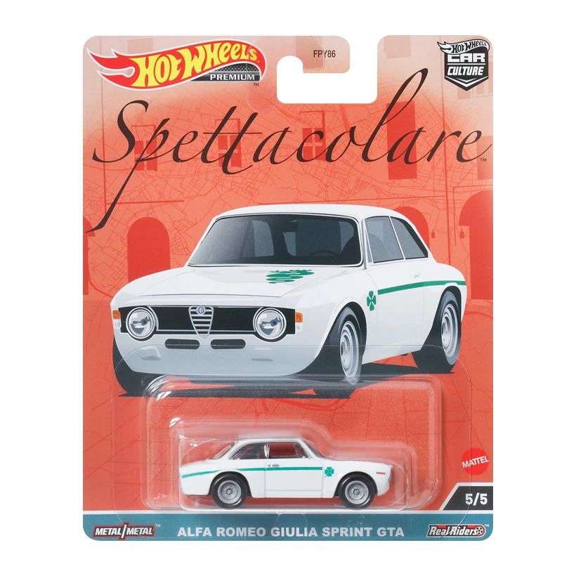 Машинка Premium Hot Wheels Alfa Romeo Giulia Sprint GTA Spettacolare 1:64 FPY86/HKC50 White - Retromagaz