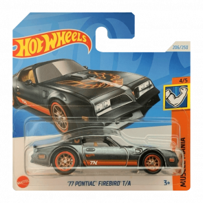 Машинка Базовая Hot Wheels '77 Pontiac Firebird T/A Super Treasure Hunt STH Muscle Mania 1:64 HTF40 Black