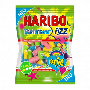 Цукерки Жувальні Haribo Шипучі Rainbow Fizz 160g - Retromagaz