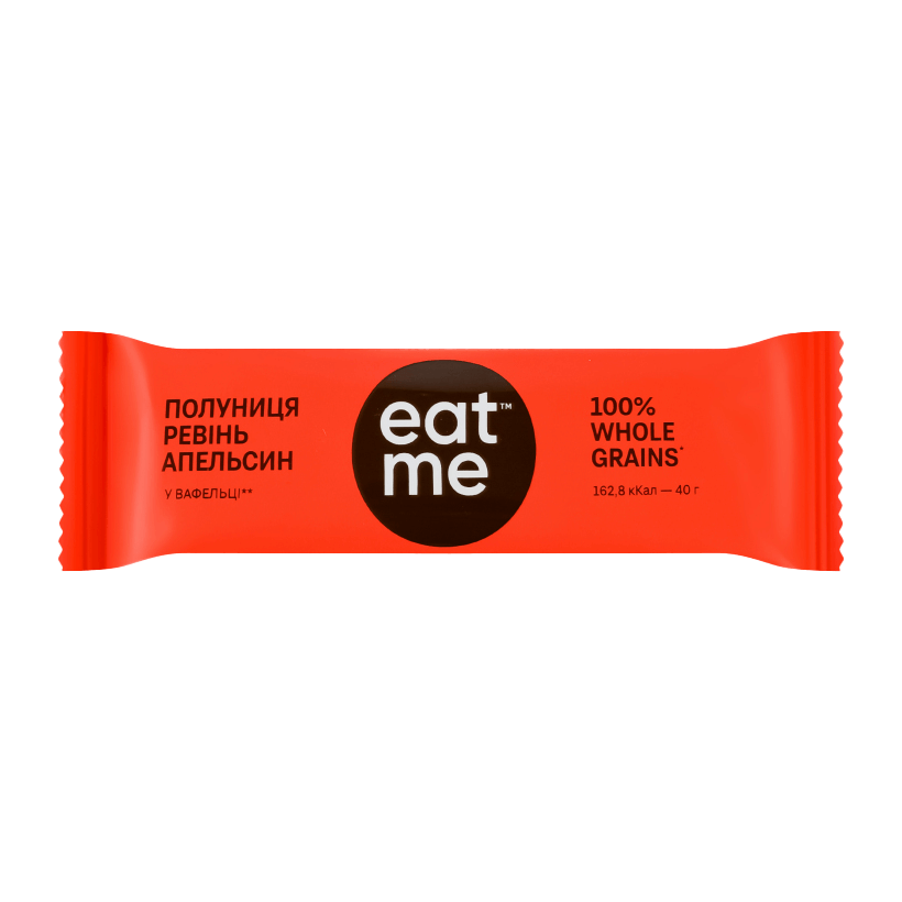 Батончик EatMe Полуниця-Ревінь-Апельсин 40g - Retromagaz