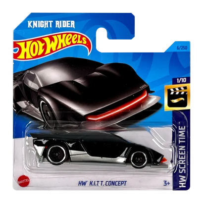 Машинка Базова Hot Wheels Knight Rider HW K.I.T.T. Concept Screen Time 1:64 HKH07 Black - Retromagaz