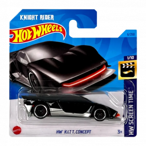 Машинка Базова Hot Wheels Knight Rider HW K.I.T.T. Concept Screen Time 1:64 HKH07 Black - Retromagaz