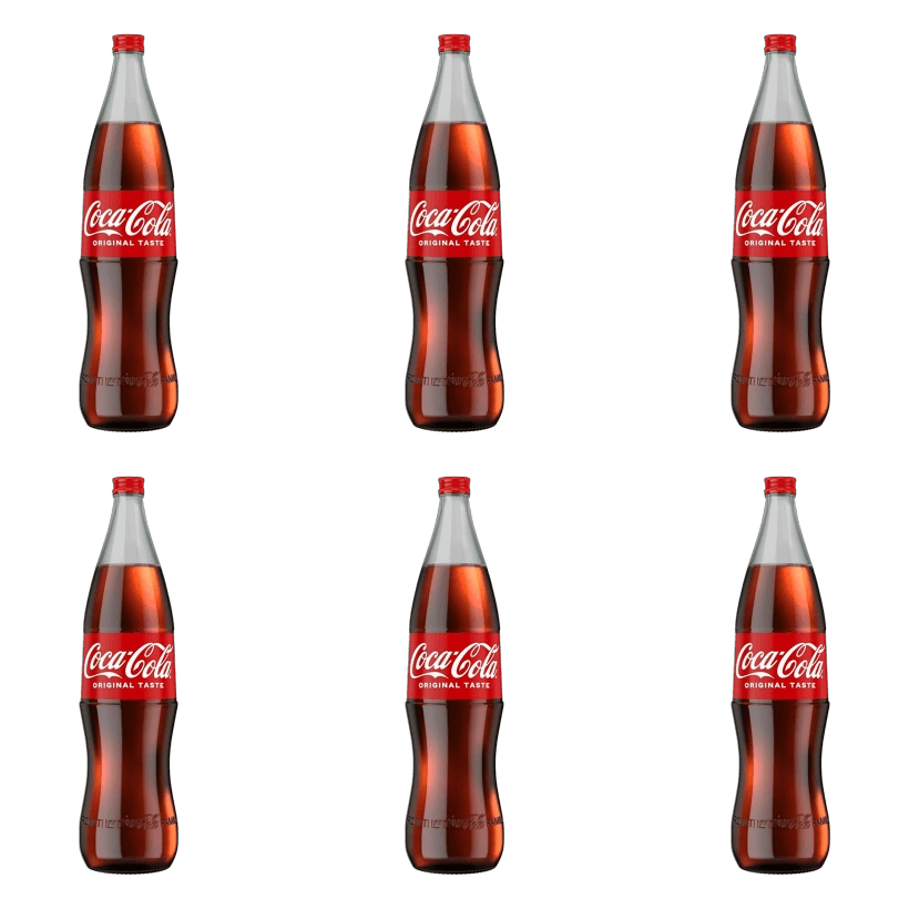 Набор Напиток Coca-Cola 6шт Original Taste Стекло 1L - Retromagaz