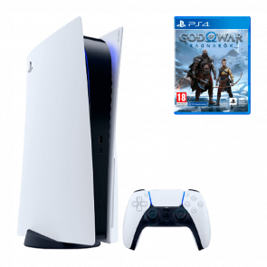 Набір Консоль Sony PlayStation 5 Blu-ray 825GB White Б/У  + Гра God of War: Ragnarok Російська Озвучка