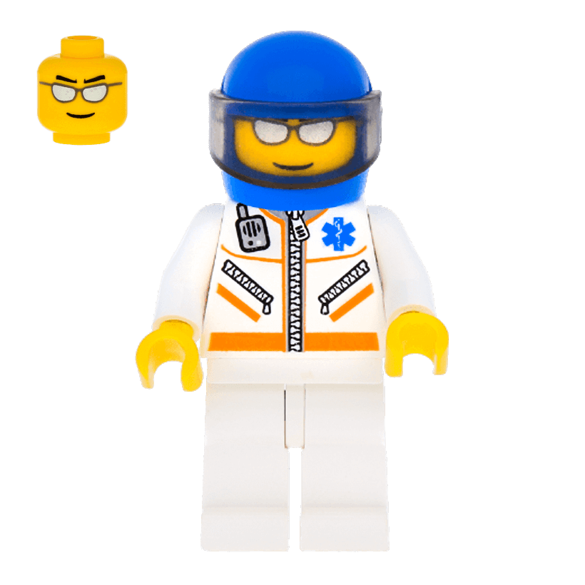 Фігурка Lego Hospital Doctor EMT Star of Life City cty0081 Б/У - Retromagaz