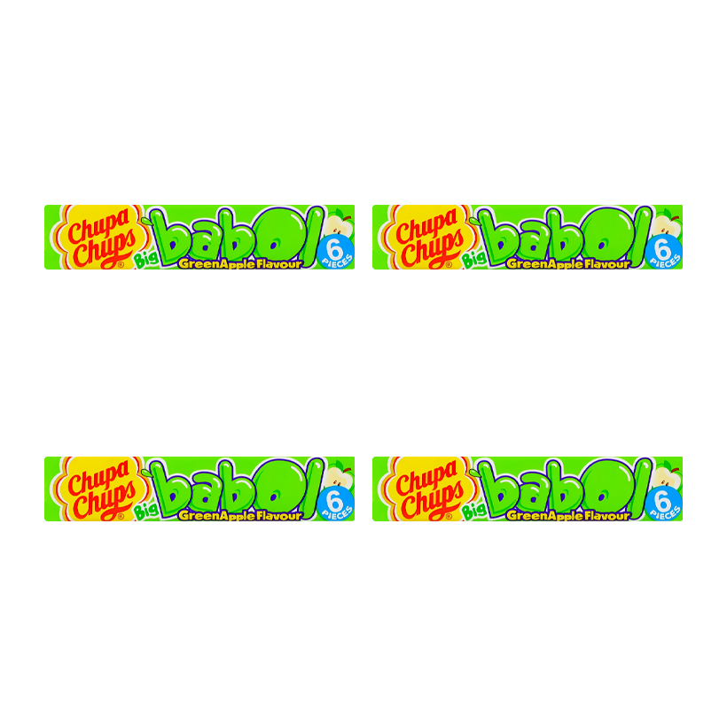 Набір Жувальна Гумка 4шт Chupa Chups Bubble Gum Apple 27.6g - Retromagaz