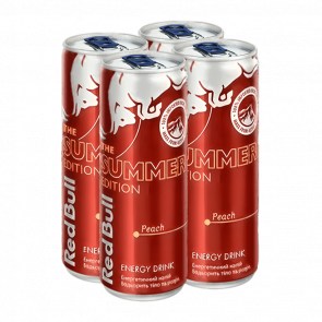 Набір Напій Енергетичний 4шт Red Bull Summer Edition Peach 250ml Набір Напій Енергетичний 4шт Red Bull Summer Edition Peach 250ml - Retromagaz