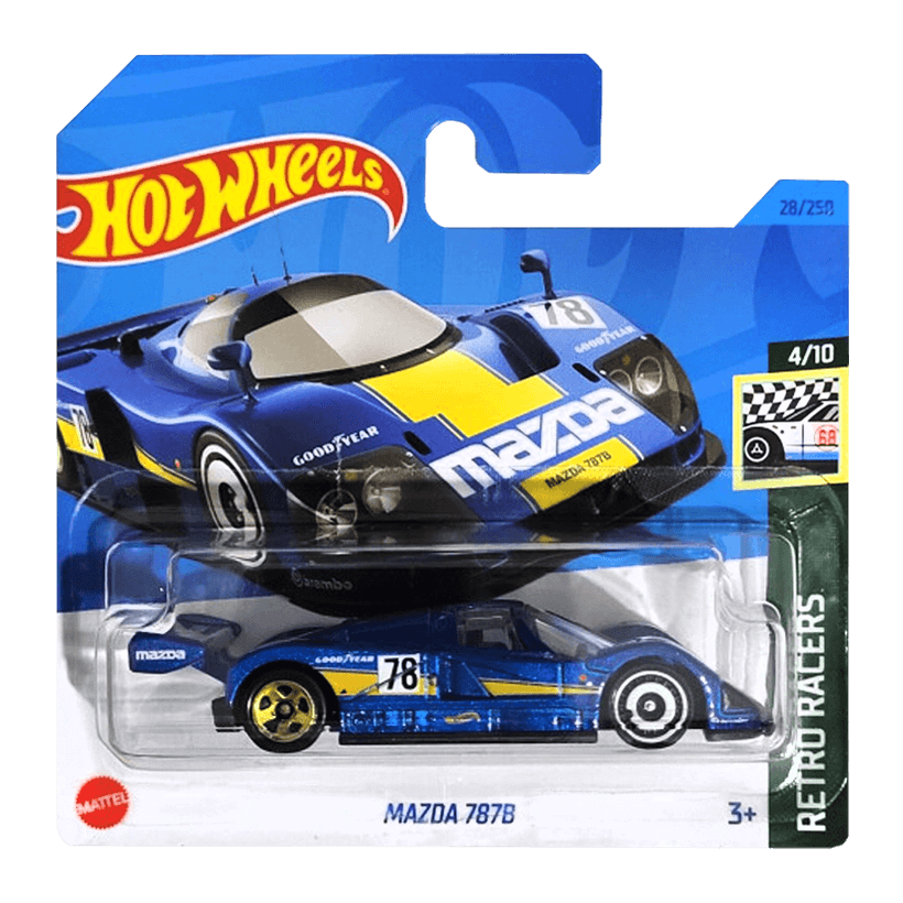 Машинка Базова Hot Wheels Mazda 787B Retro Racers 1:64 HKH01 Blue - Retromagaz