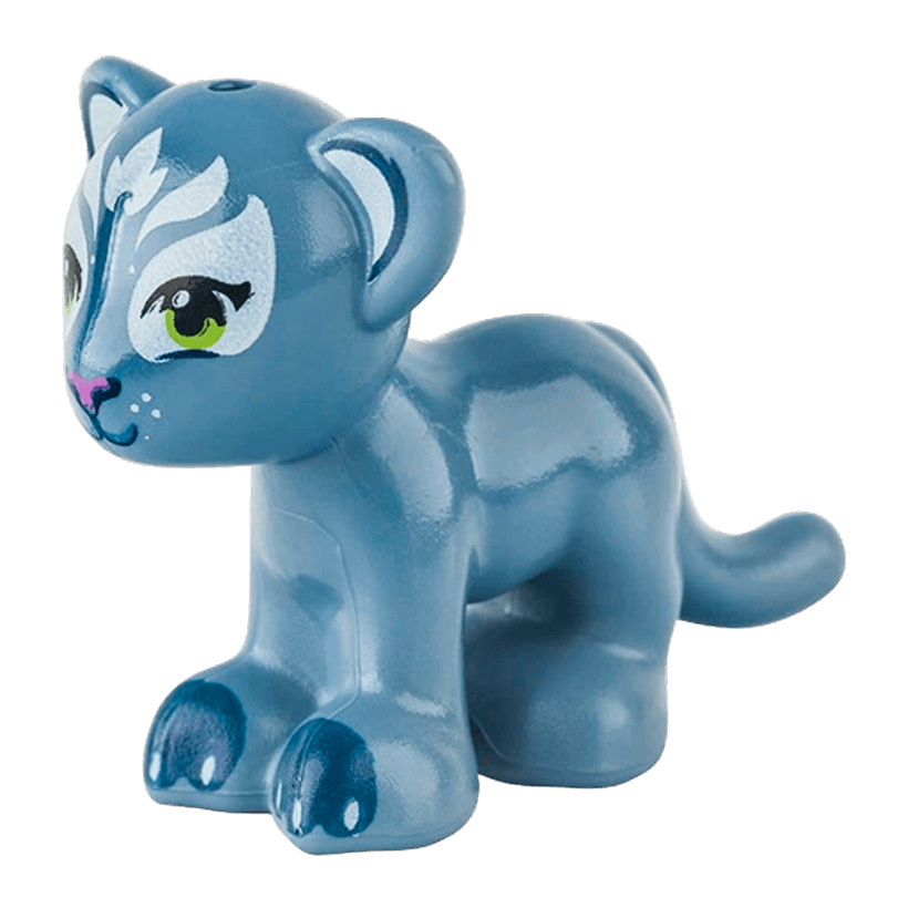 Фигурка Lego Земля Lion Tiger Friends Elves White Face Decorations Pattern Animals 14734pb02 1 6102301 Sand Blue Б/У - Retromagaz
