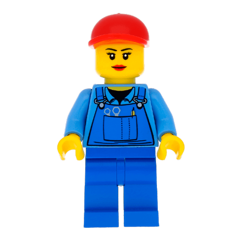 Фігурка Lego People 973pb0410 Overalls with Tools in Pocket Blue City cty0402 Б/У - Retromagaz