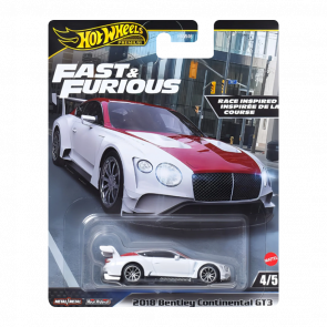 Машинка Premium Hot Wheels 2018 Bentley Continental GT3 Fast & Furious 1:64 HVR63 White - Retromagaz