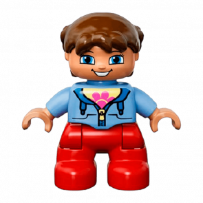 Фигурка Lego Red Legs Medium Blue Jacket Duplo Girl 47205pb030a 1 Б/У