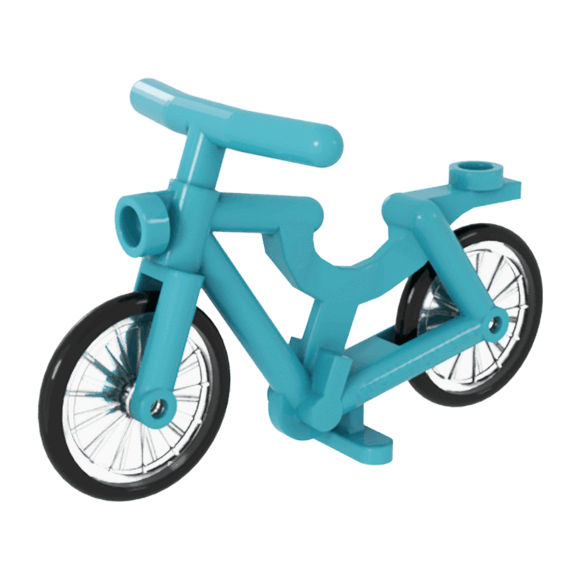 Транспорт Lego Велосипед 1-Piece Wheels 4719c02 4620433 6350702 4622574 6163986 Medium Azure Б/У - Retromagaz