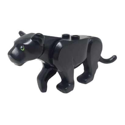 Фигурка Lego Panther with Lime Eyes and Dark Bluish Gray Nose Animals Земля bb0787c01pb01 6193919 Black Б/У - Retromagaz