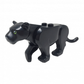 Фигурка Lego Земля Panther with Lime Eyes and Dark Bluish Gray Nose Animals bb0787c01pb01 6193919 Black Б/У - Retromagaz
