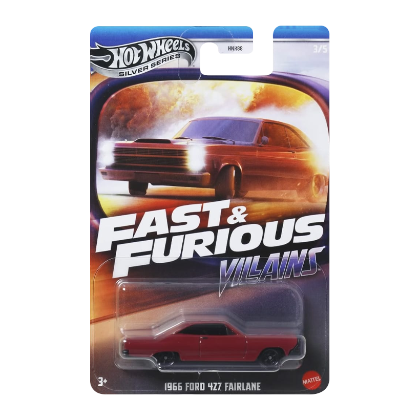 Тематична Машинка Hot Wheels 1966 Ford 427 Fairlane Villains Fast & Furious 1:64 JBY36 Red - Retromagaz