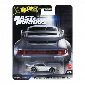 Машинка Premium Hot Wheels Porsche 911 Carrera RS 3.8 Fast & Furious 1:64 JBM03 Grey - Retromagaz