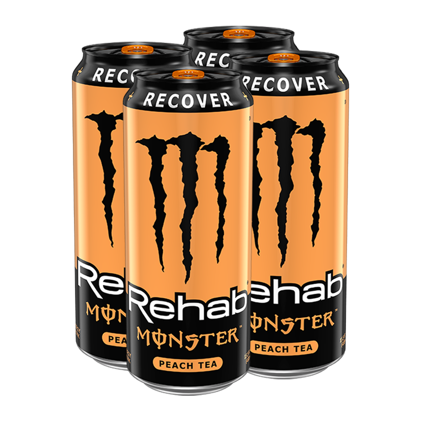 Набір Напій Енергетичний 4шт Monster Energy Rehab Чай + Персик 500ml - Retromagaz