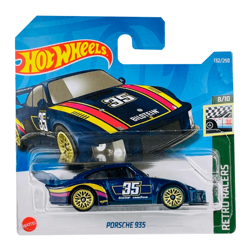 Машинка Базова Hot Wheels Porsche Porsche 935 Retro Racers 1:64 HCT96 Dark Blue - Retromagaz