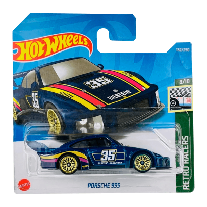 Машинка Базовая Hot Wheels Porsche 935 Retro Racers 1:64 HCT96 Dark Blue - Retromagaz