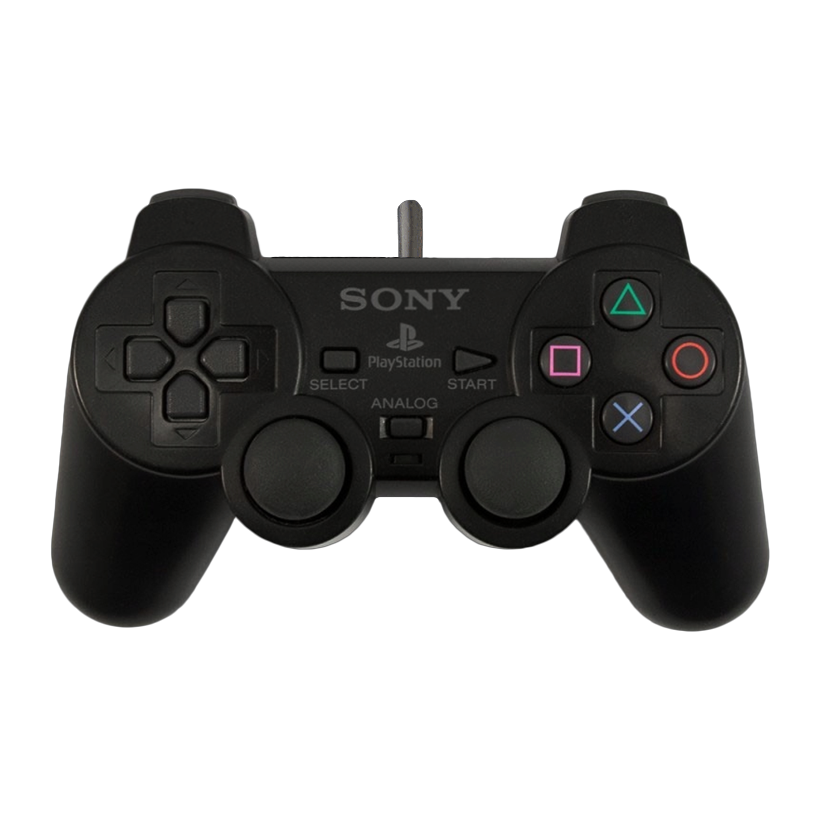 Геймпад Проводной Sony PlayStation 1 SCPH-1200 DualShock Black 2m Б/У - Retromagaz