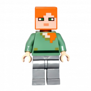 Фігурка Lego Minecraft Alex Flat Silver Legs Games min026 Б/У