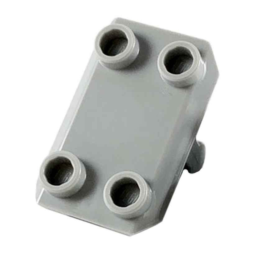 Оружие 2шт Lego Щит Plate Modified 2 x 3 Inverted with 4 Studs 30166 6195471 Light Bluish Grey Б/У - Retromagaz