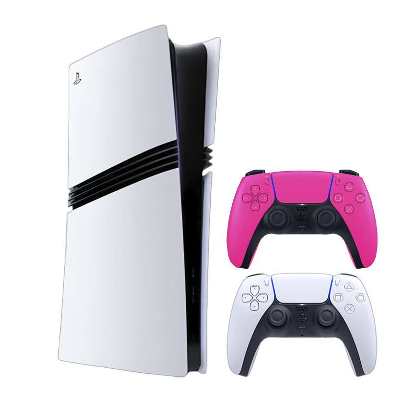Набір Консоль Sony PlayStation 5 Pro 2TB White Новий  + Геймпад Бездротовий DualSense Pink - Retromagaz