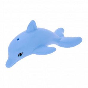 Фігурка Lego Dolphin Friends Bottom Axle Holder Medium Azure Eyes with Eyelashes Animals Вода 13392pb01 6034425 Bright Light Blue Б/У - Retromagaz